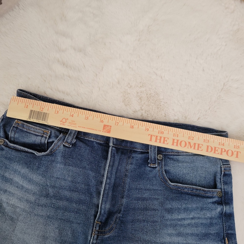 Kendall + Kylie Denim Shorts Women 9/29 Blue The Drifter High Rise Cuff Raw - Picture 7 of 9